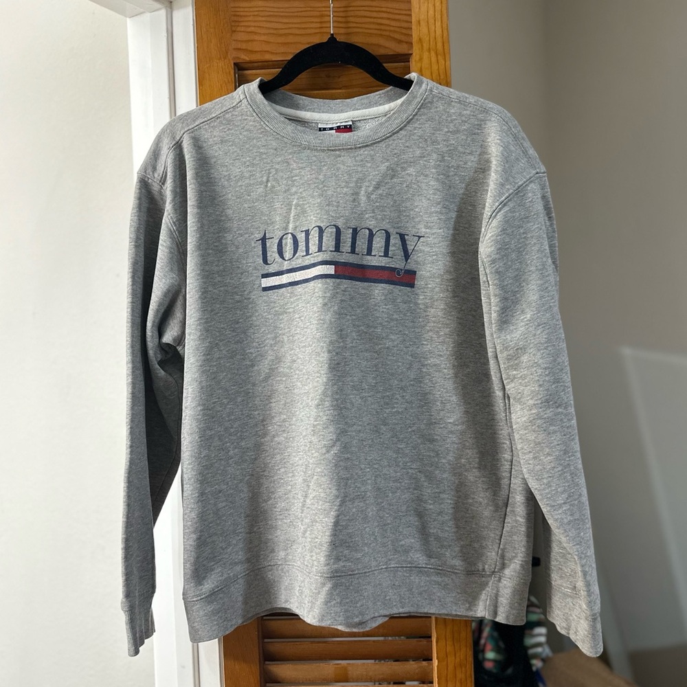 Vintage 90’s Tommy Hilfiger Tommy Jeans gray crewneck sweatshirt size large